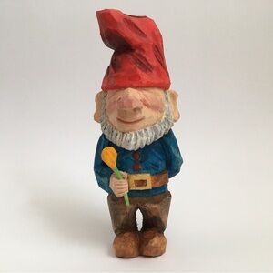 Hand Carved Forest Gnome